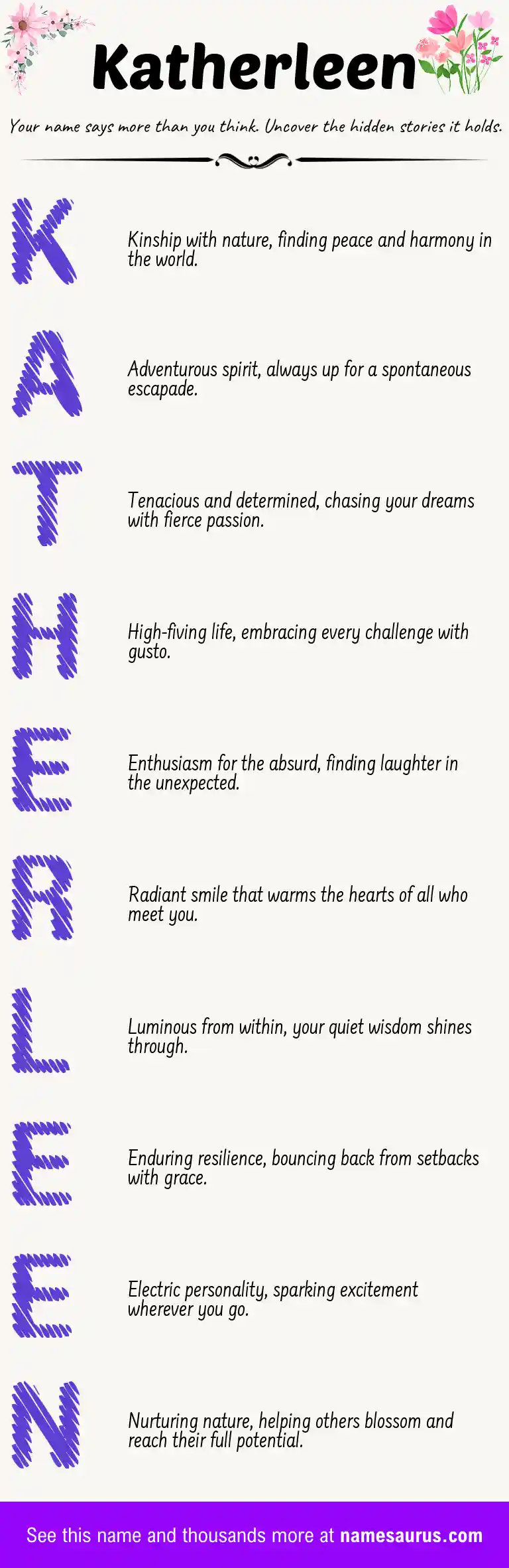 Acrostic poem about Katherleen.