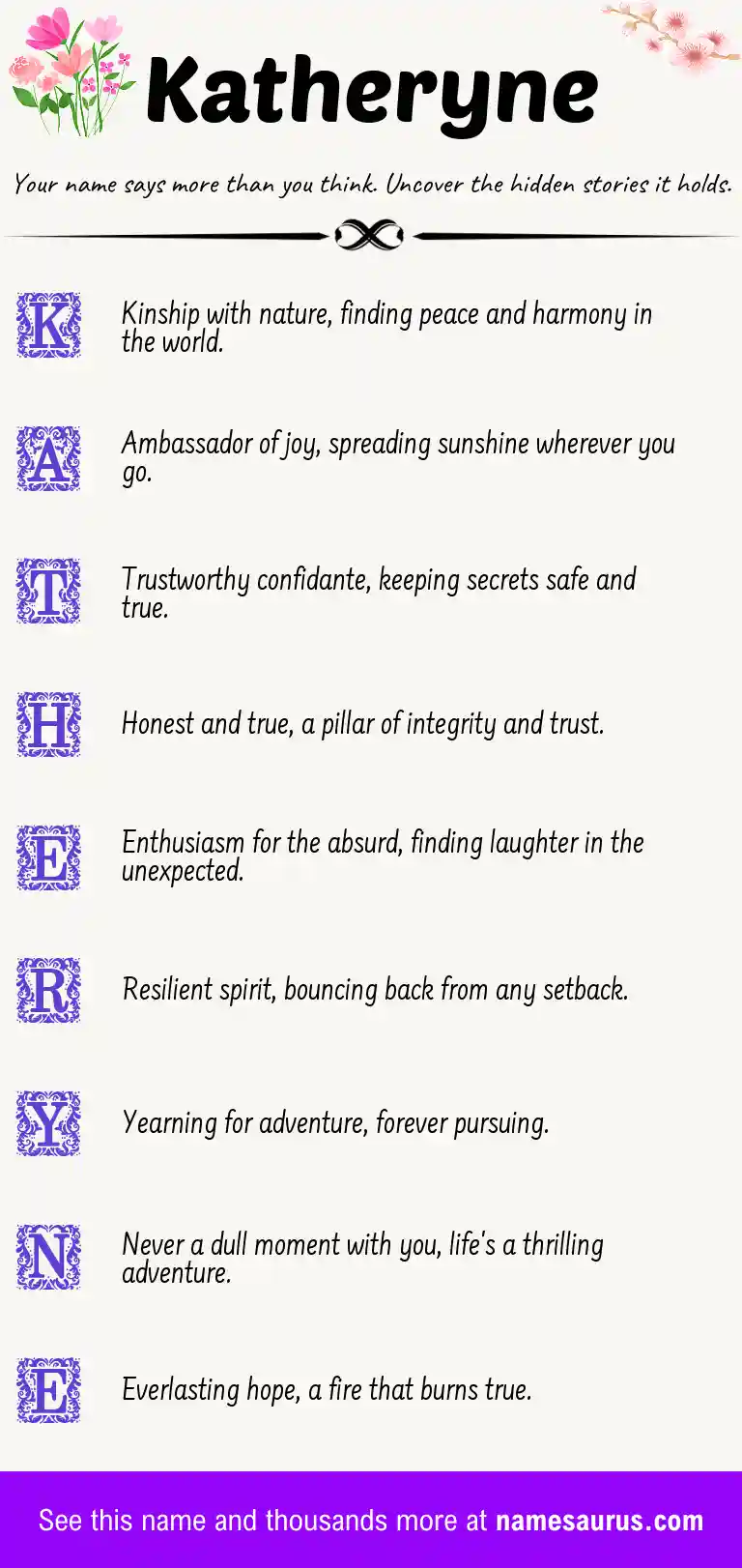 Acrostic poem about Katheryne.