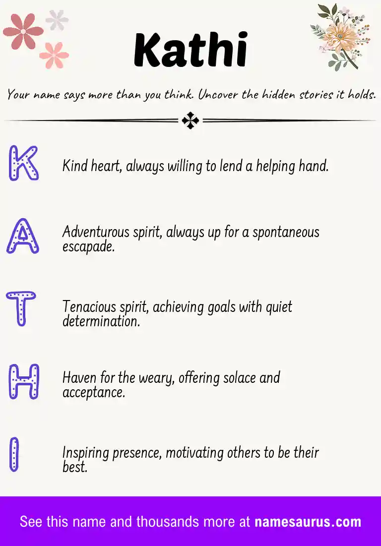 Acrostic poem about Kathi.