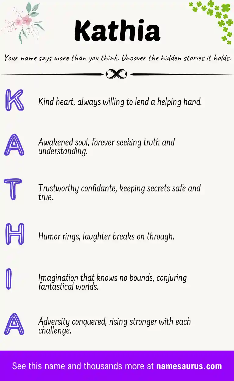 Acrostic poem about Kathia.