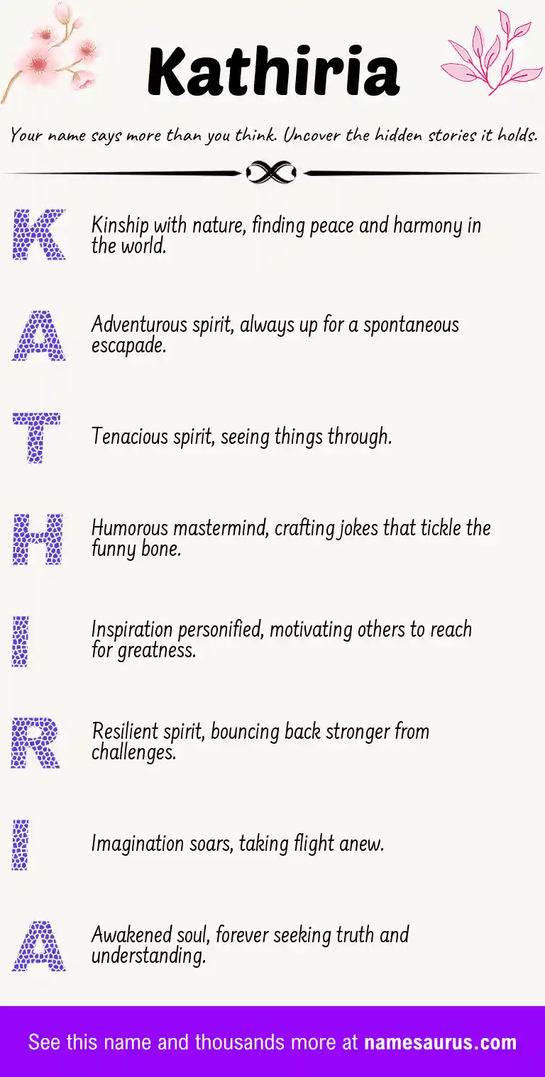 Acrostic poem about Kathiria.