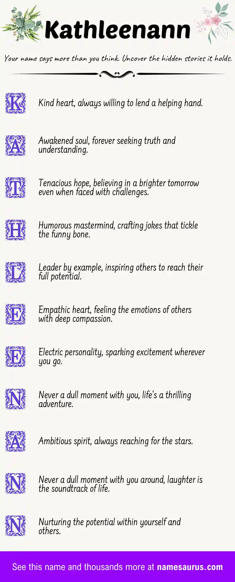 Acrostic poem about Kathleenann.