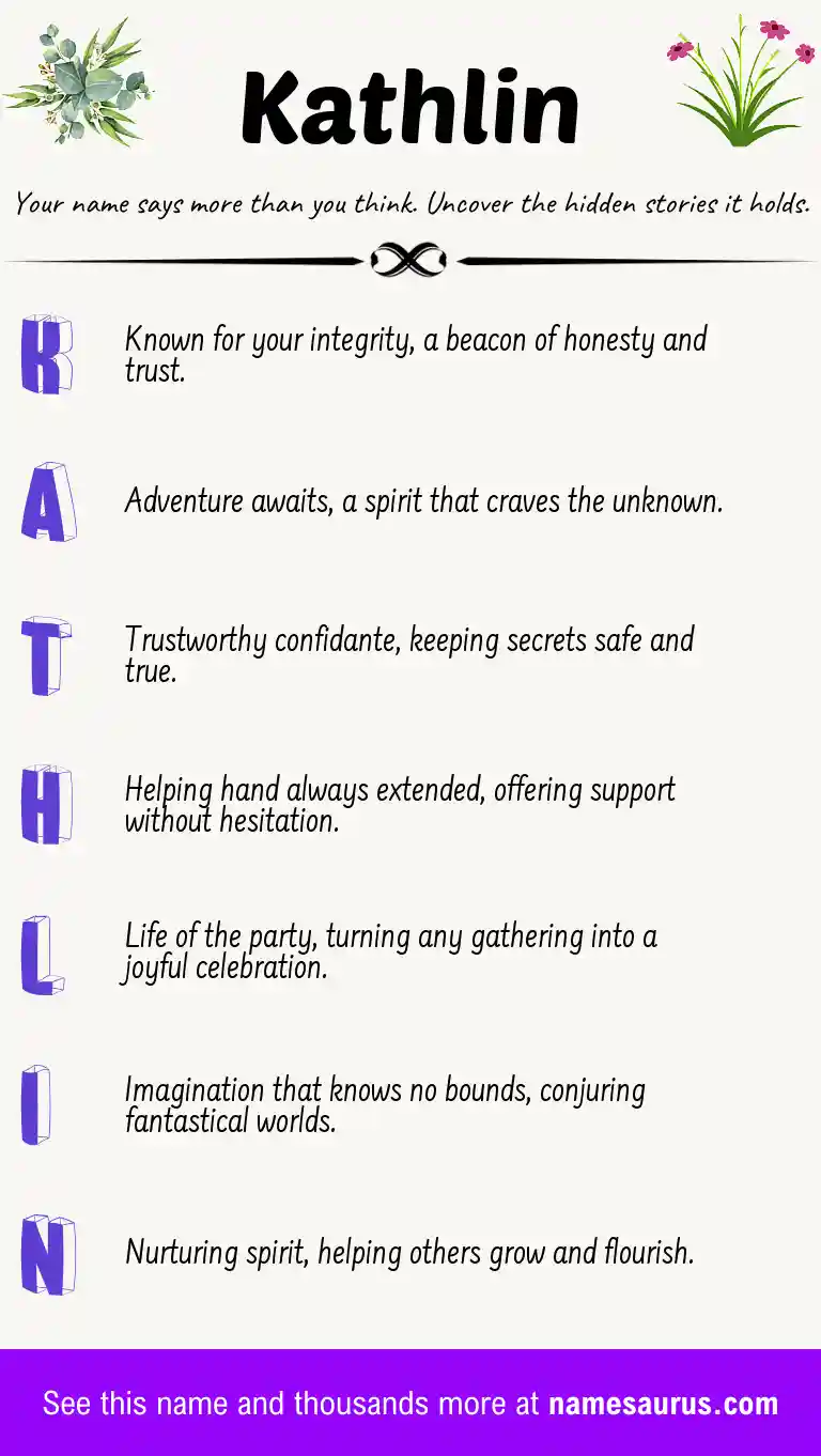 Acrostic poem about Kathlin.