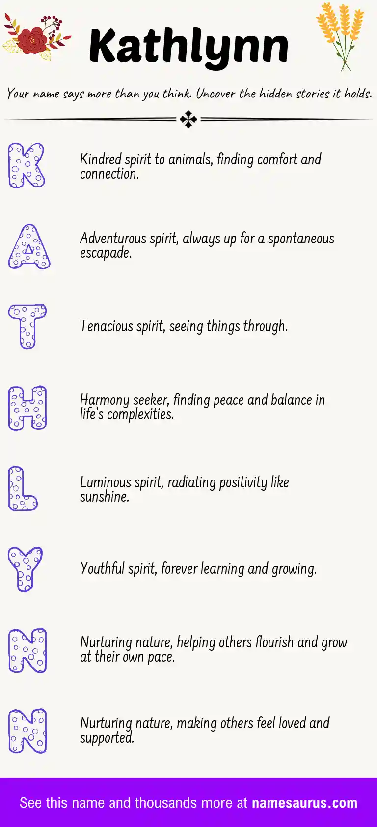 Acrostic poem about Kathlynn.