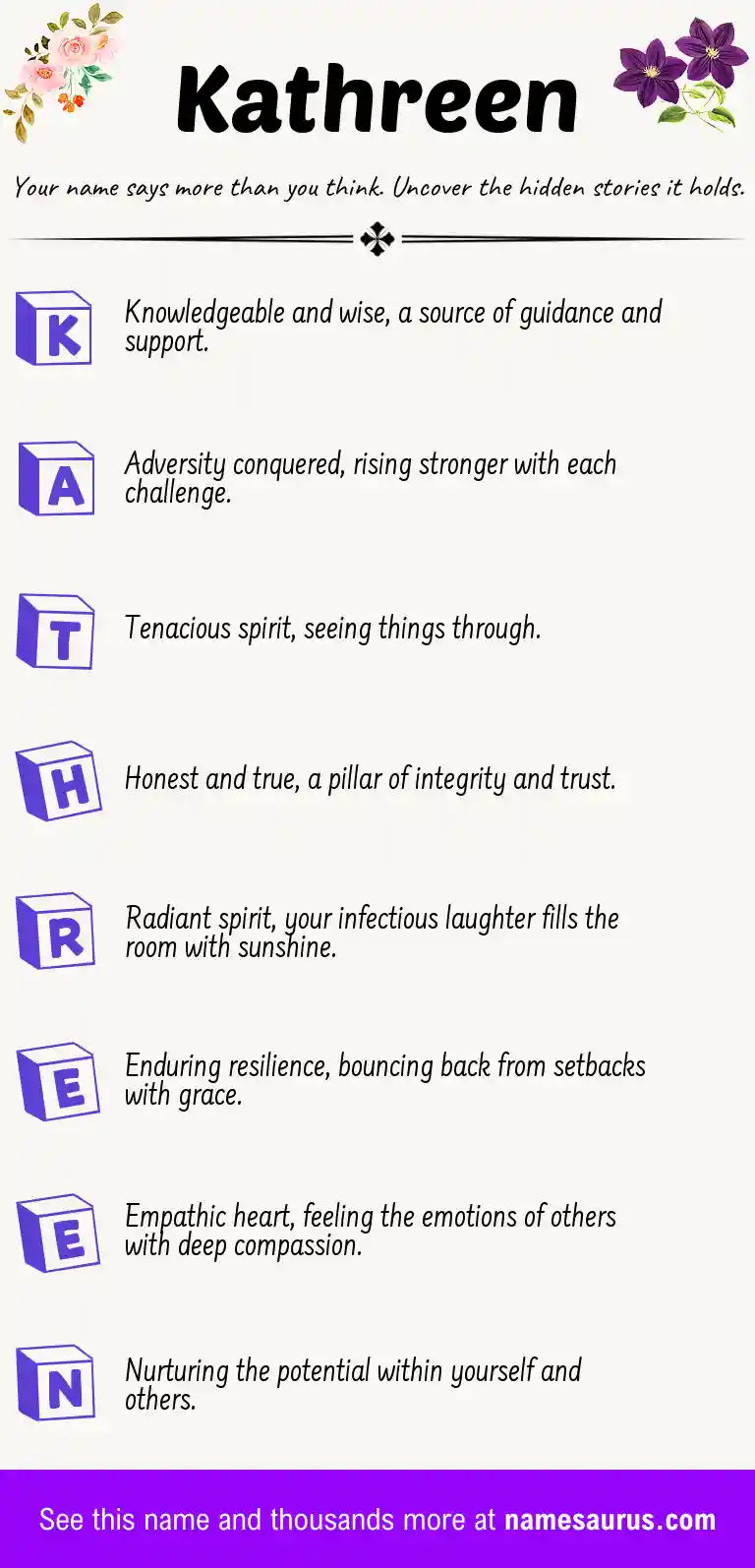 Acrostic poem about Kathreen.