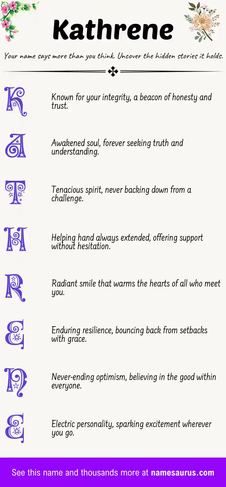 Acrostic poem about Kathrene.