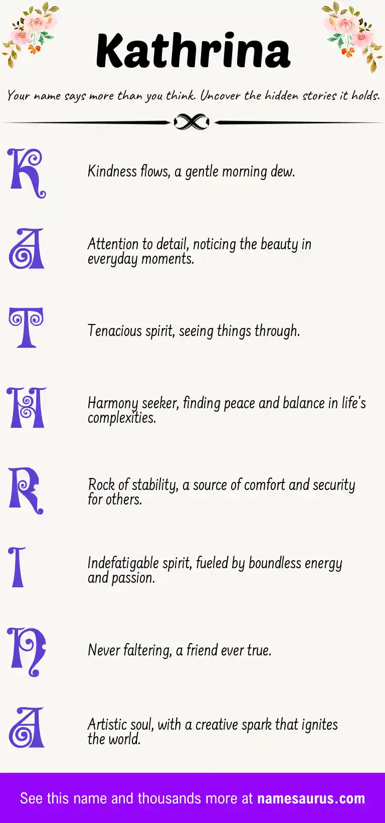 Acrostic poem about Kathrina.