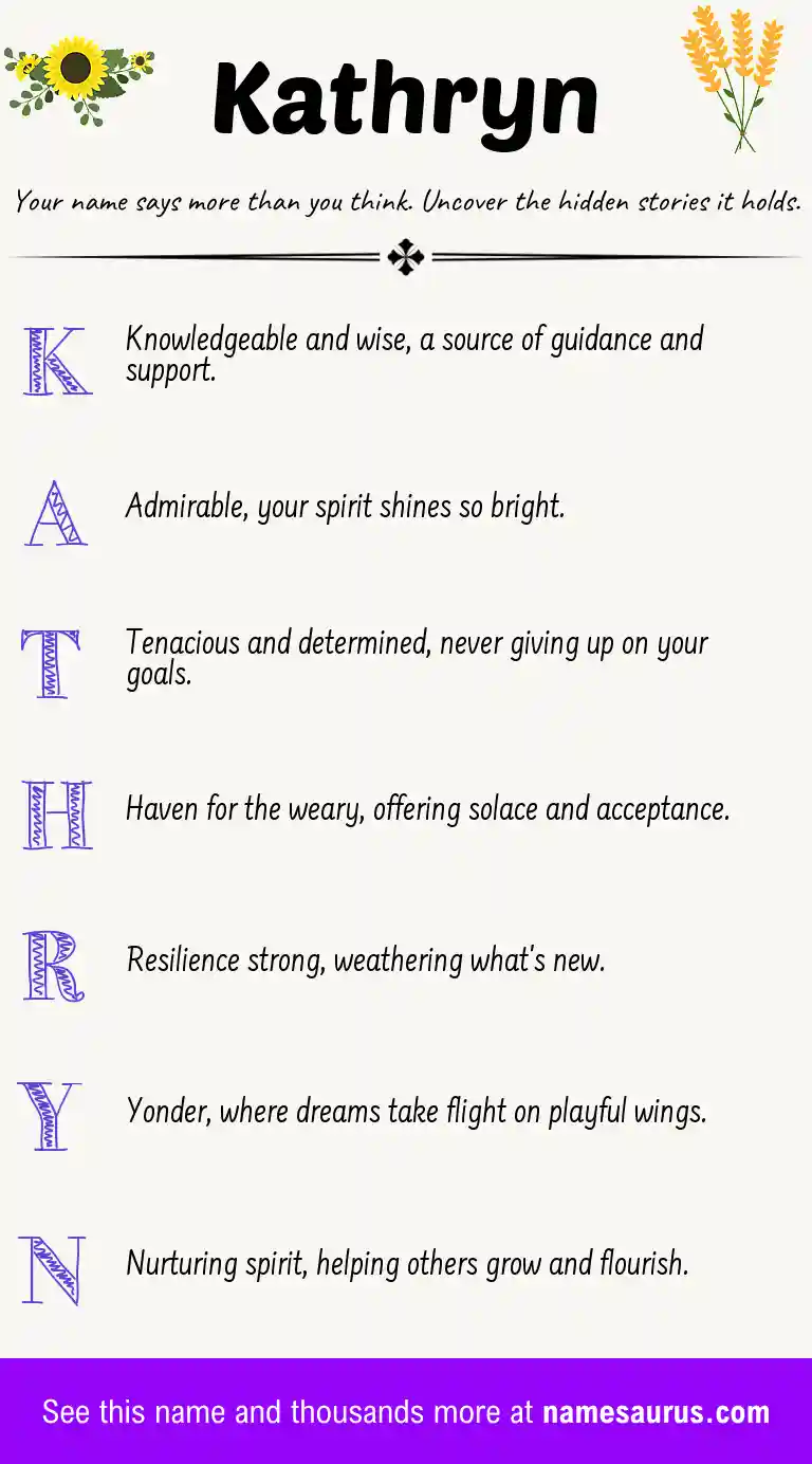 Acrostic poem about Kathryn.