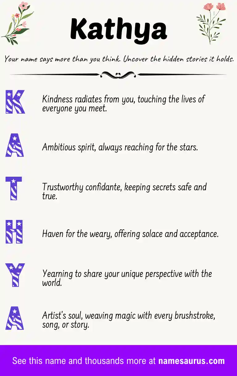 Acrostic poem about Kathya.