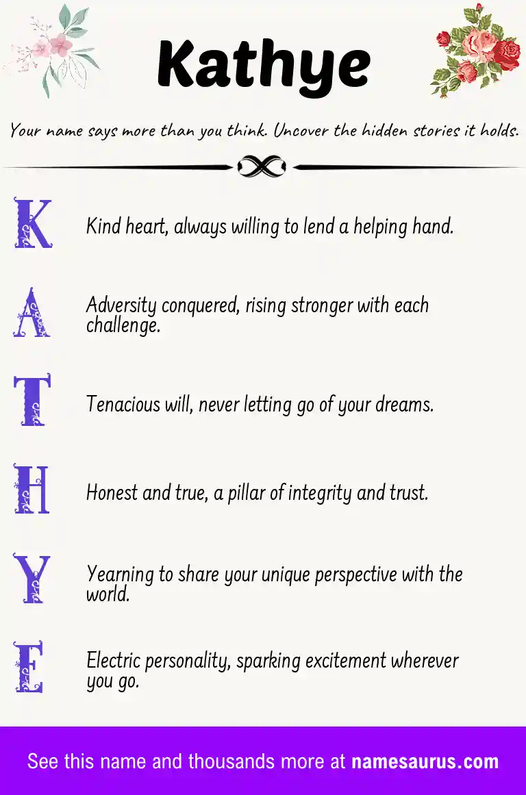 Acrostic poem about Kathye.