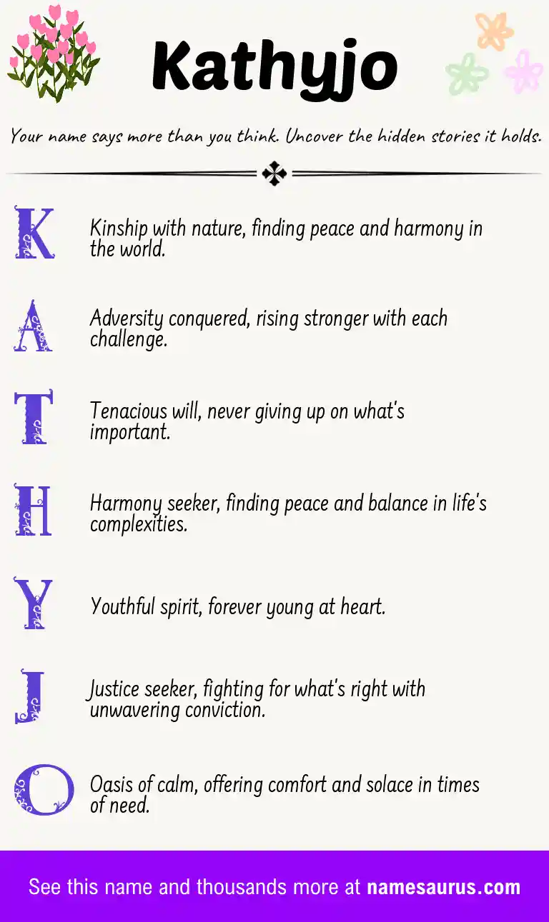Acrostic poem about Kathyjo.
