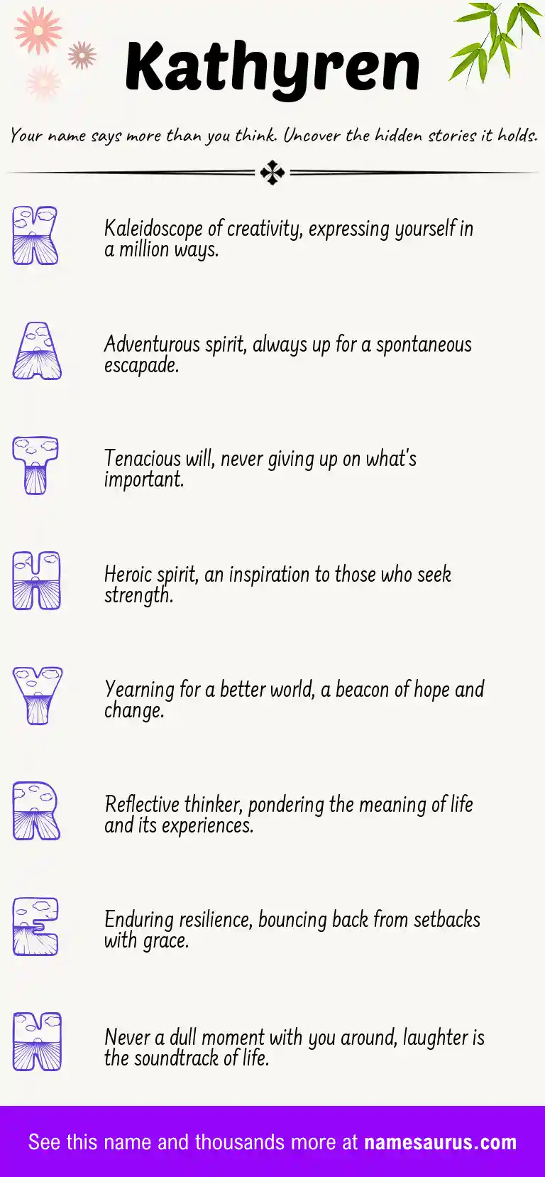 Acrostic poem about Kathyren.
