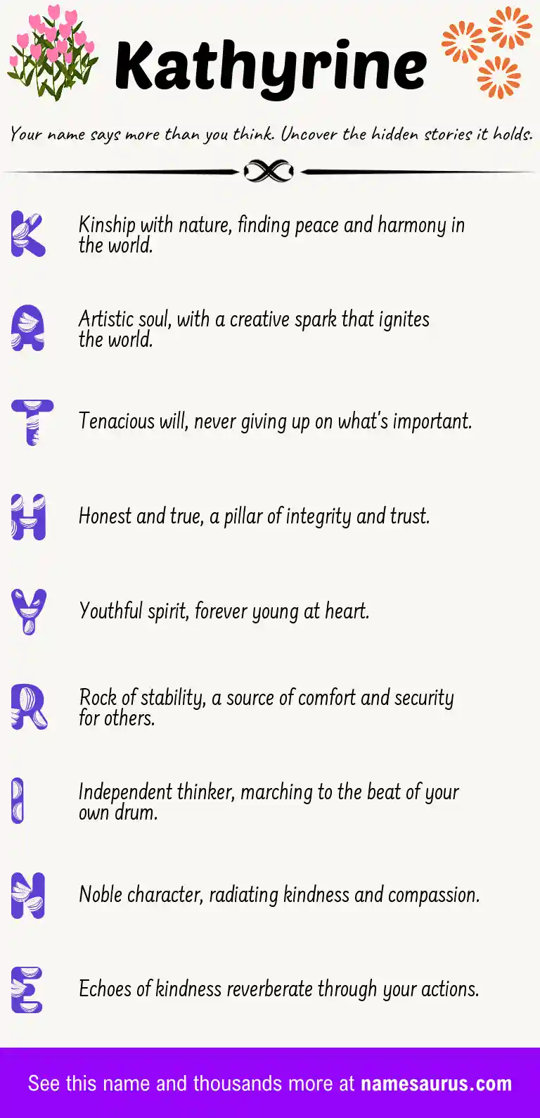 Acrostic poem about Kathyrine.