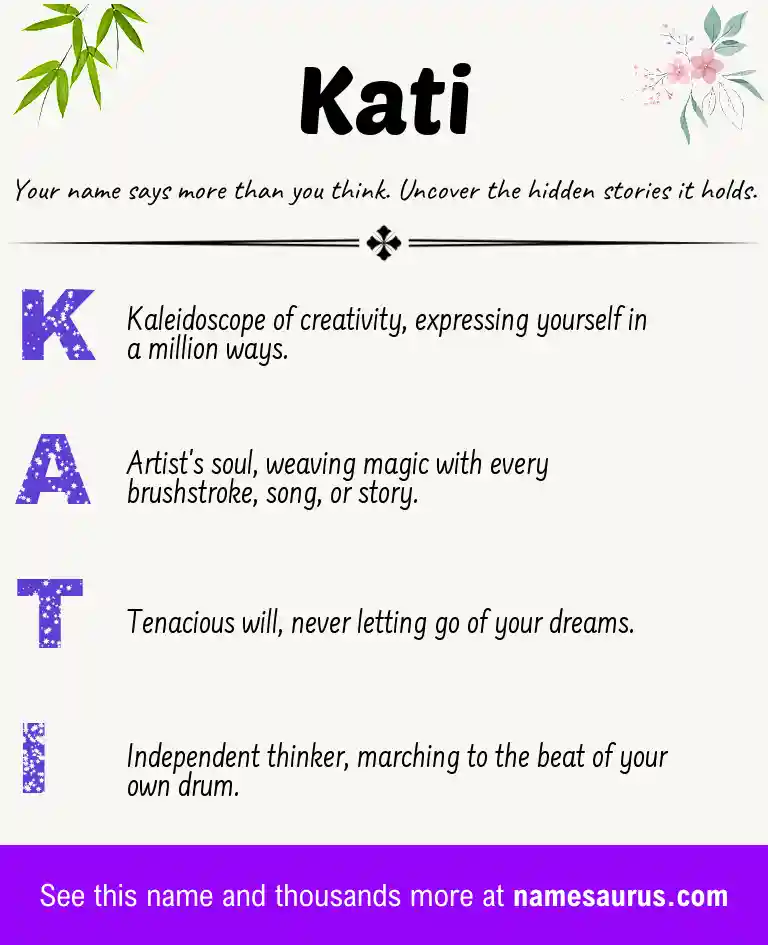 Acrostic poem about Kati.