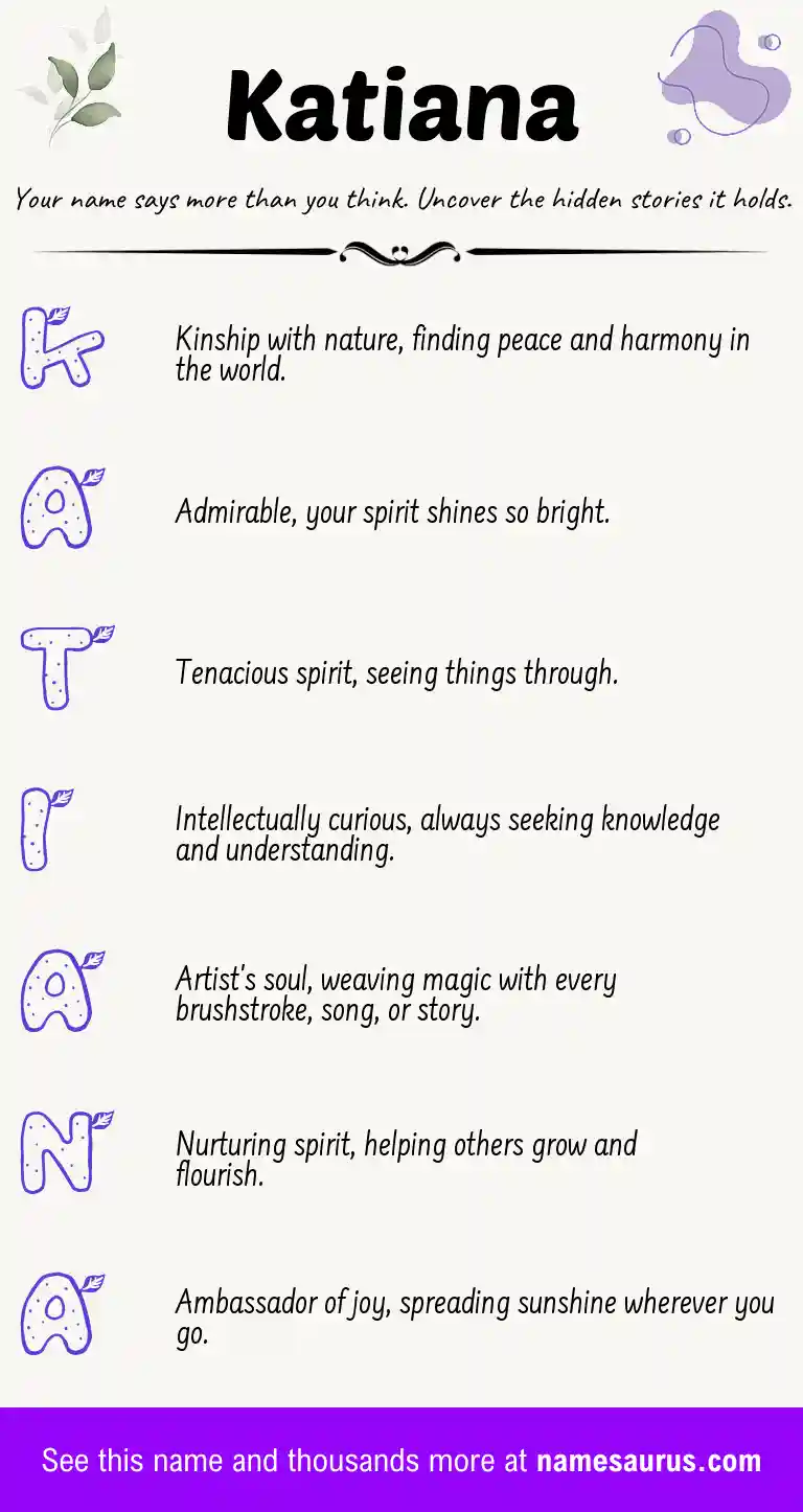 Acrostic poem about Katiana.