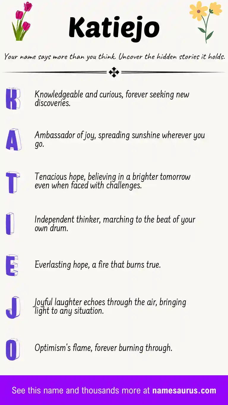 Acrostic poem about Katiejo.