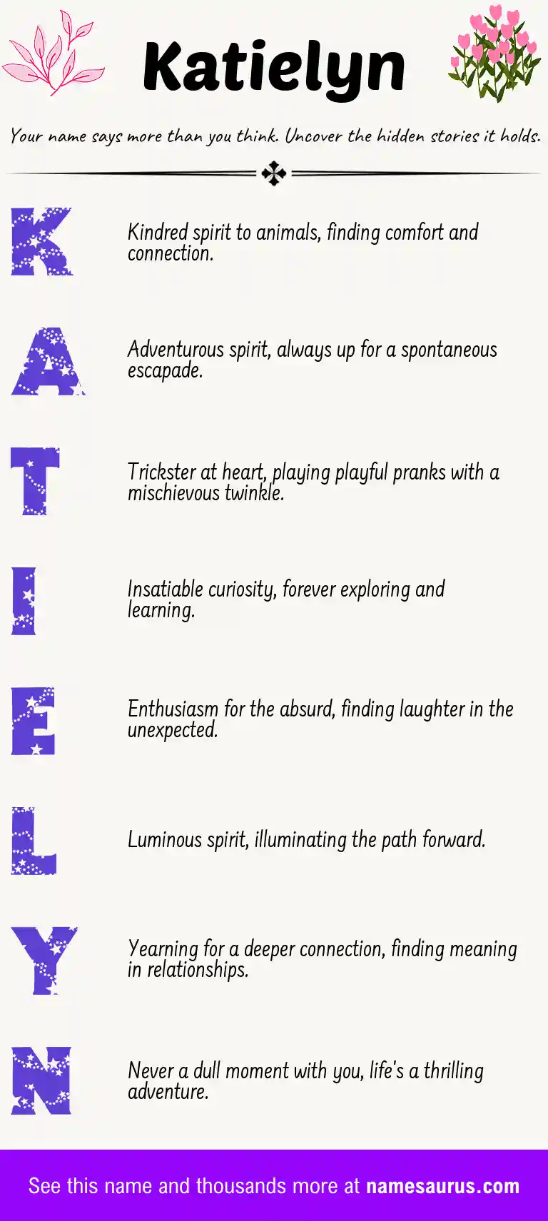 Acrostic poem about Katielyn.
