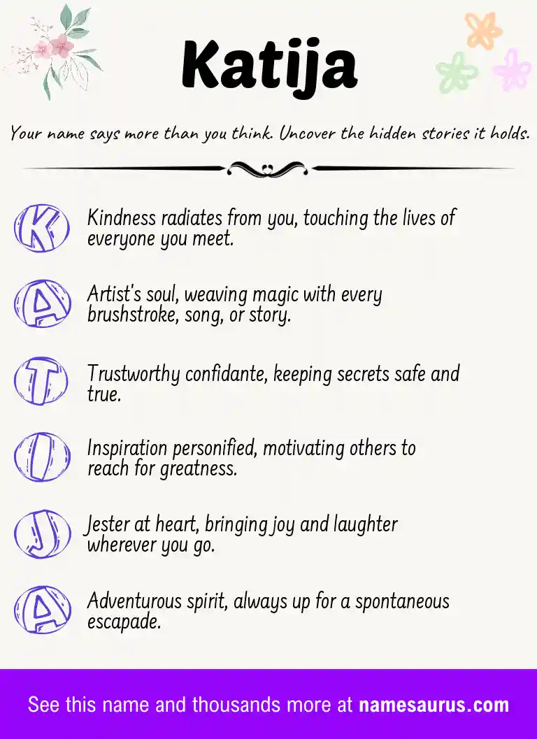 Acrostic poem about Katija.