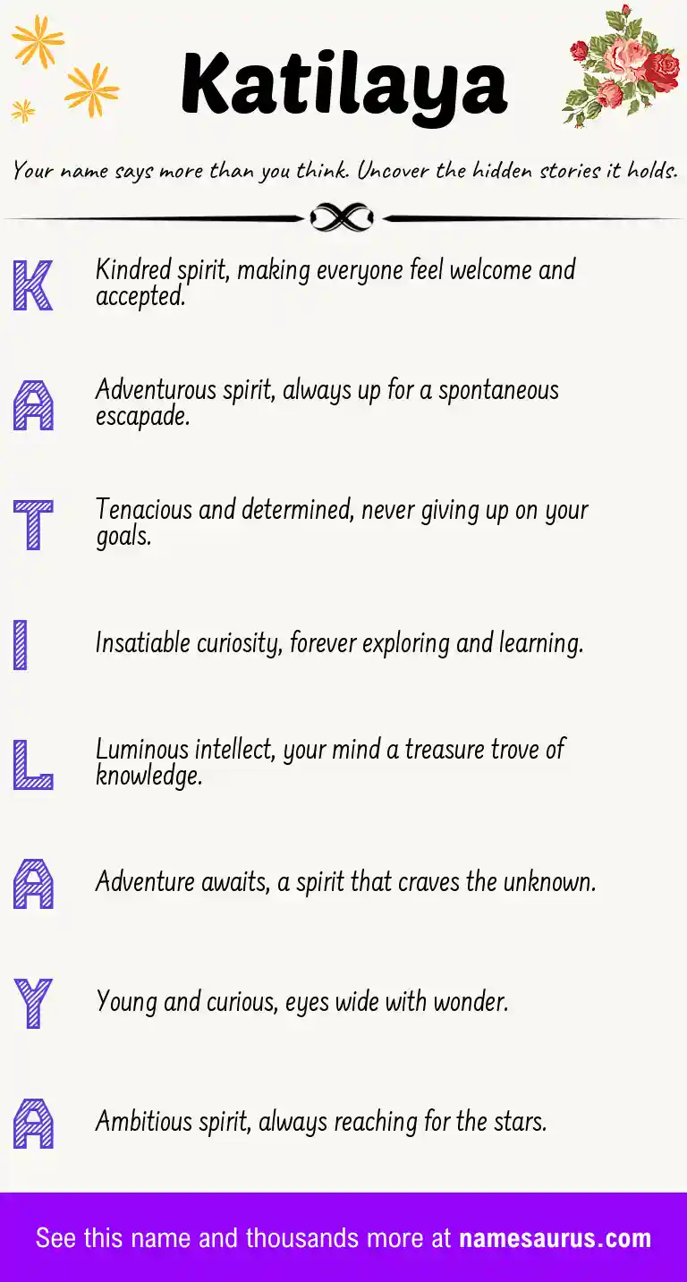 Acrostic poem about Katilaya.