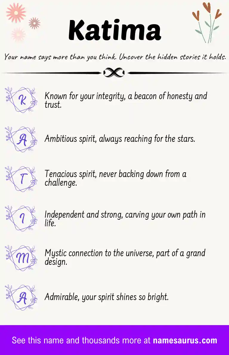 Acrostic poem about Katima.