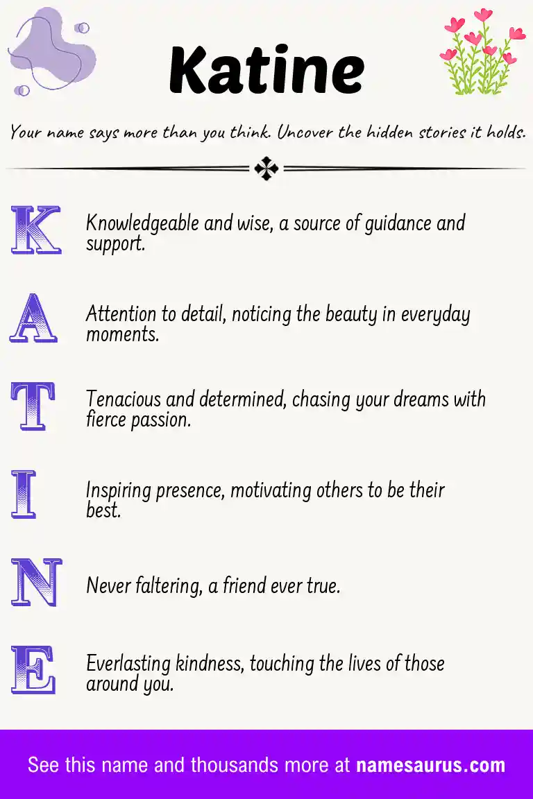 Acrostic poem about Katine.