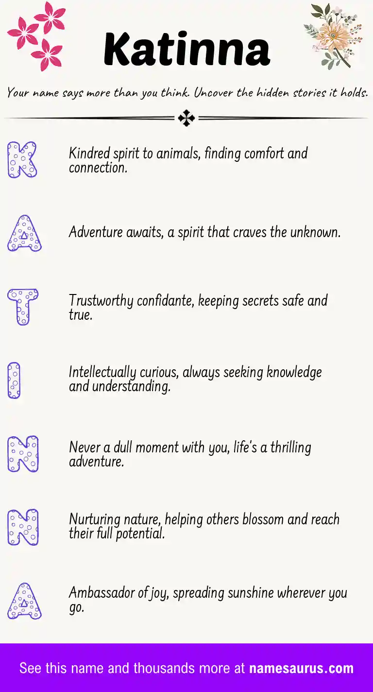Acrostic poem about Katinna.