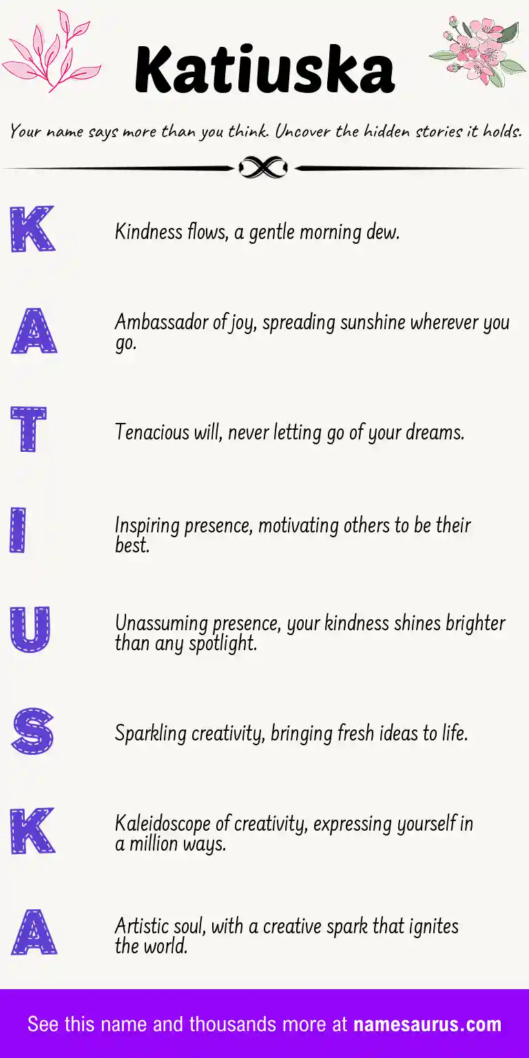 Acrostic poem about Katiuska.