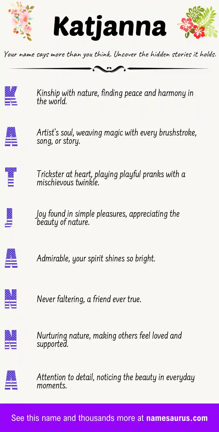 Acrostic poem about Katjanna.