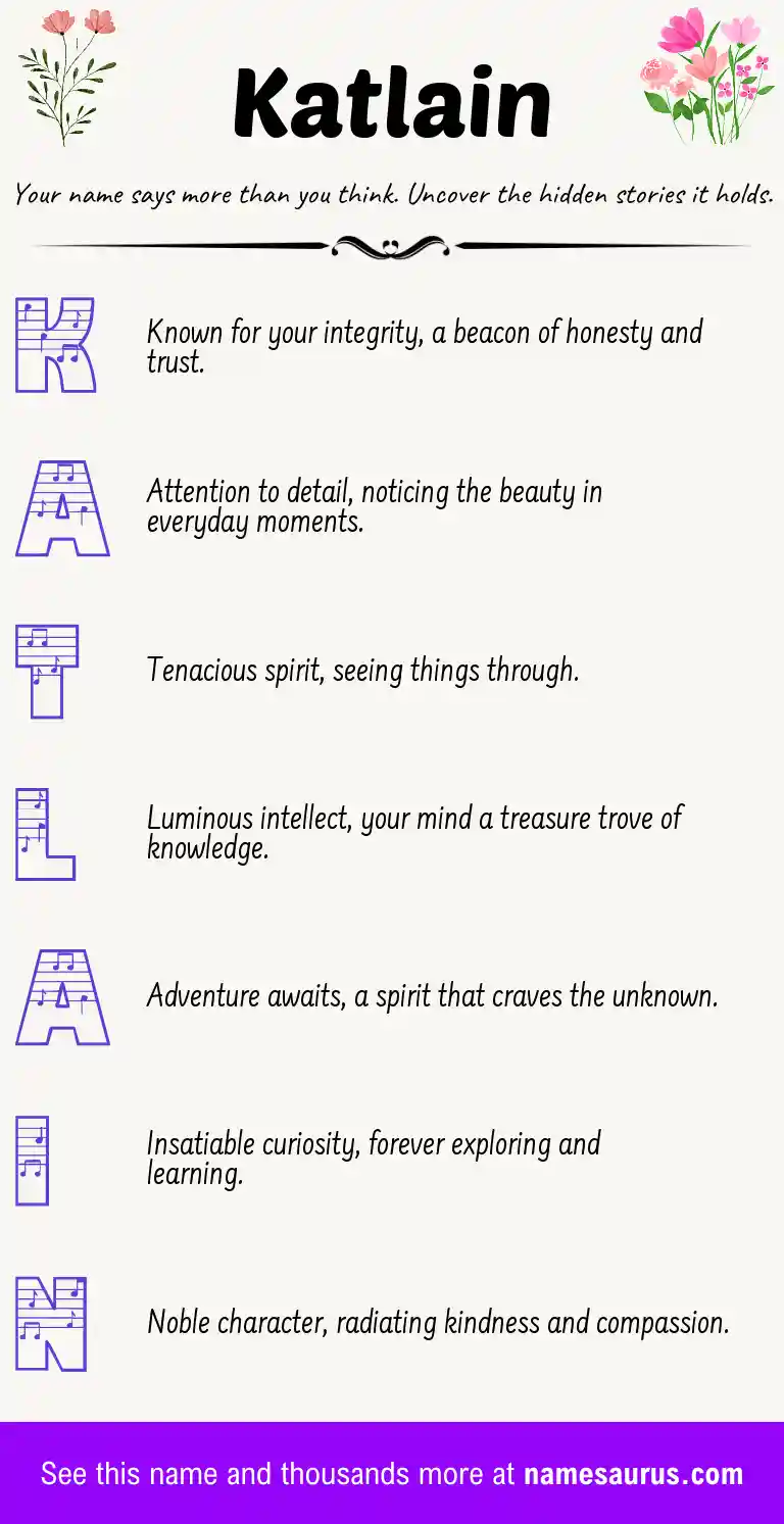Acrostic poem about Katlain.