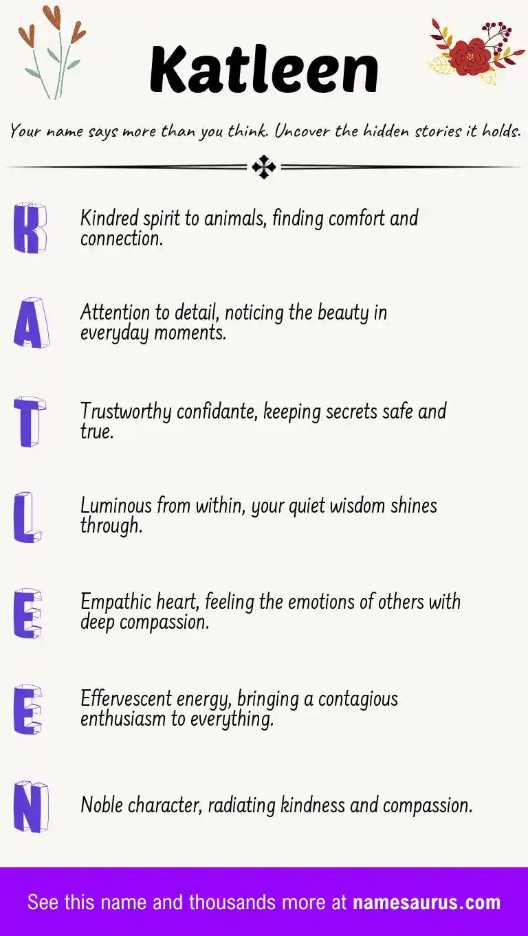 Acrostic poem about Katleen.