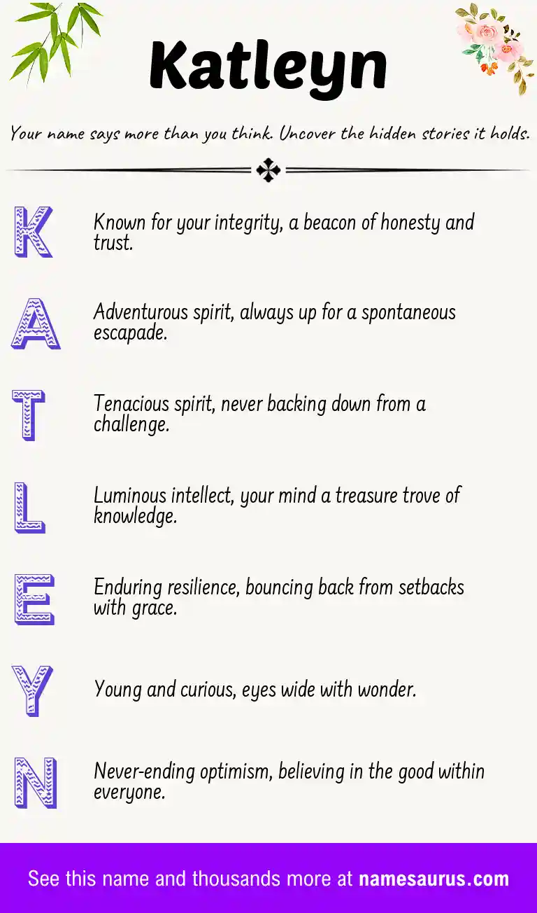 Acrostic poem about Katleyn.