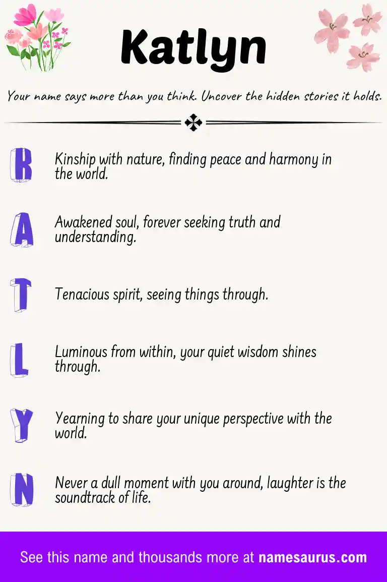 Acrostic poem about Katlyn.