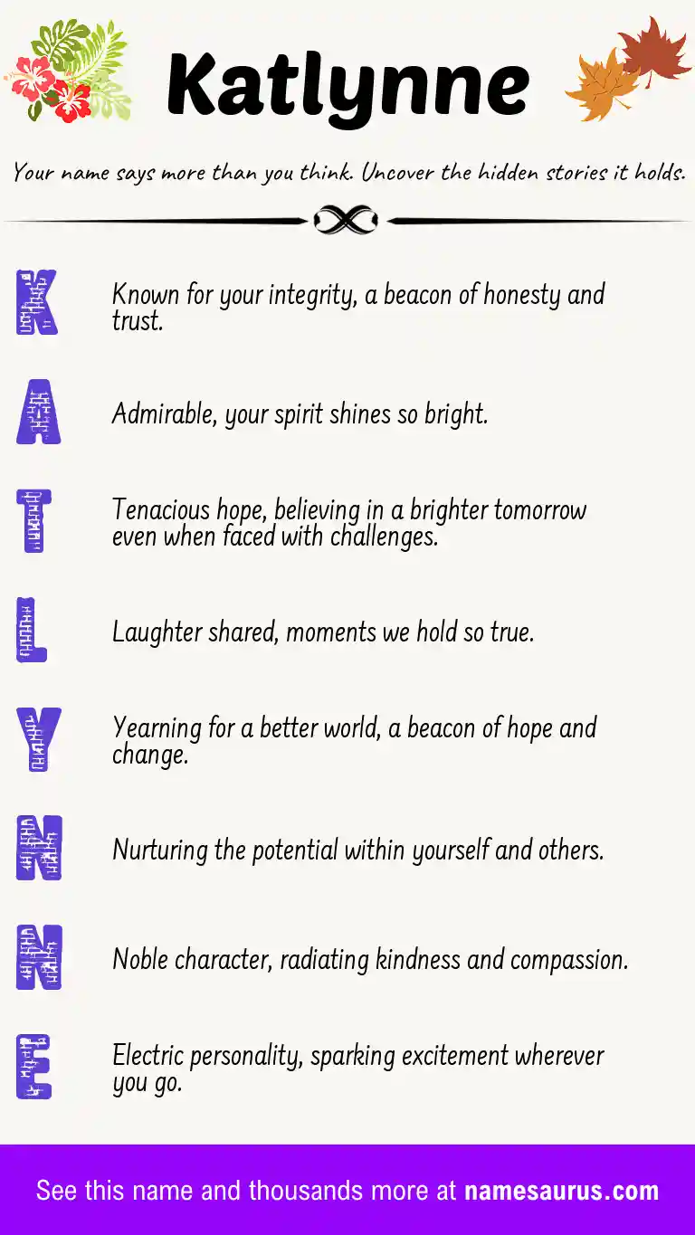 Acrostic poem about Katlynne.