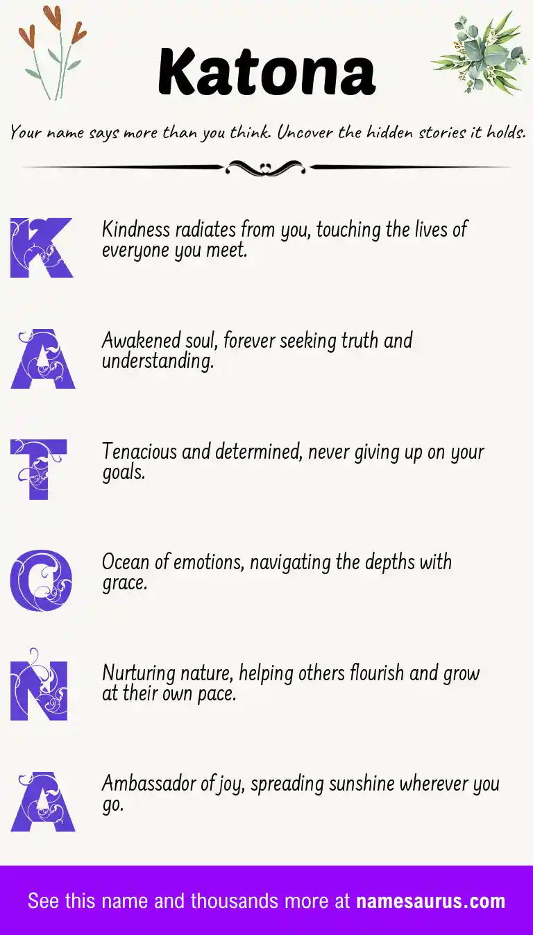 Acrostic poem about Katona.
