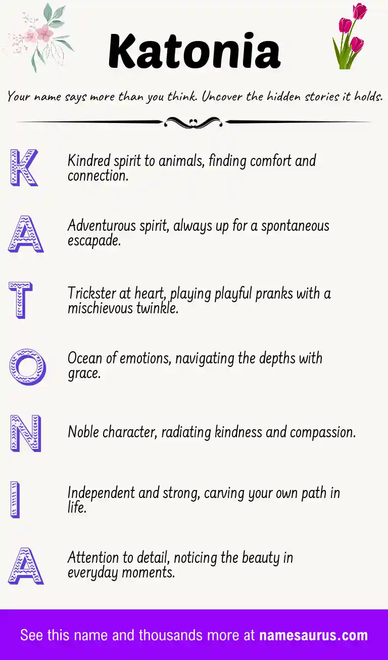 Acrostic poem about Katonia.