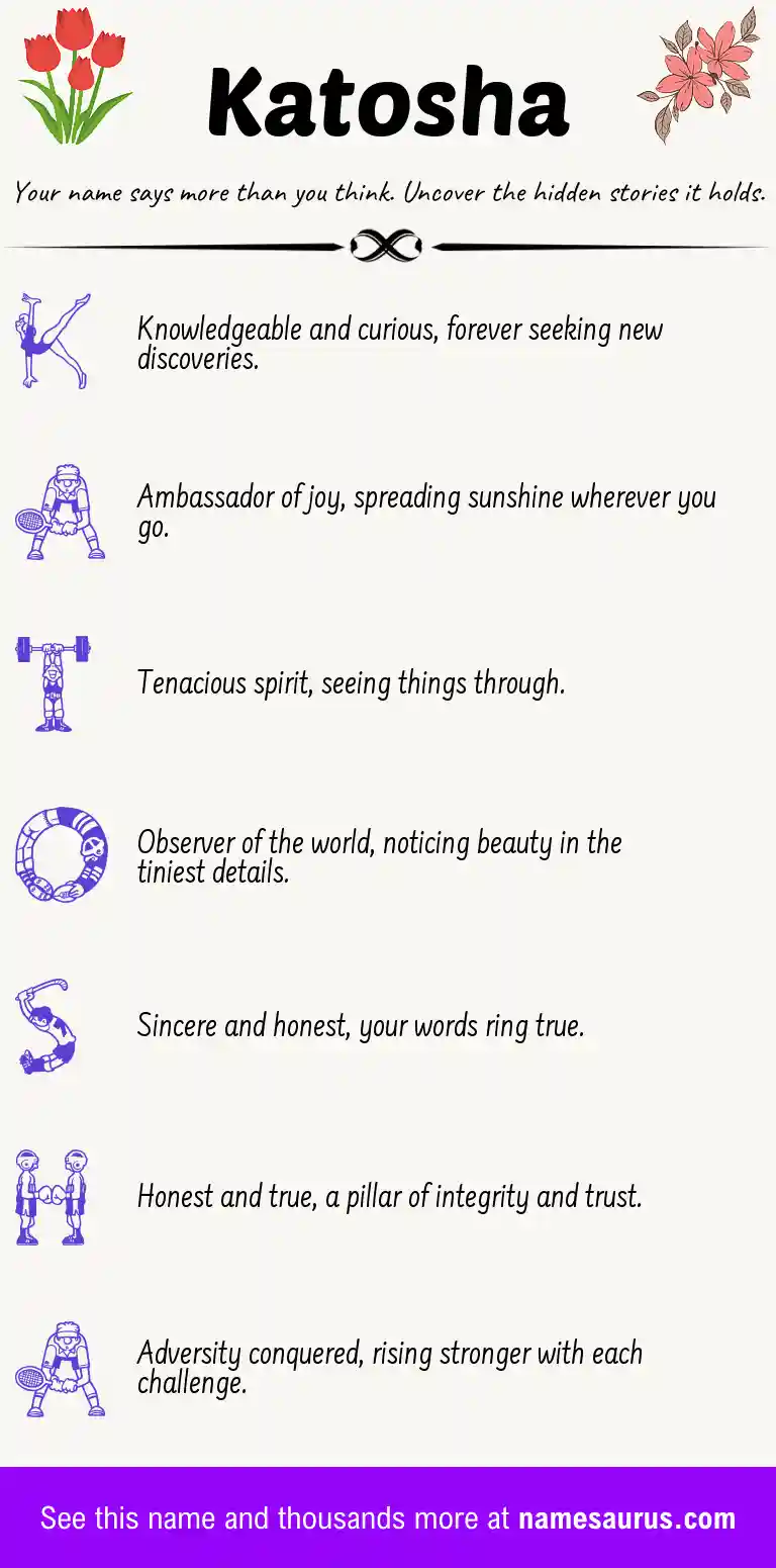 Acrostic poem about Katosha.