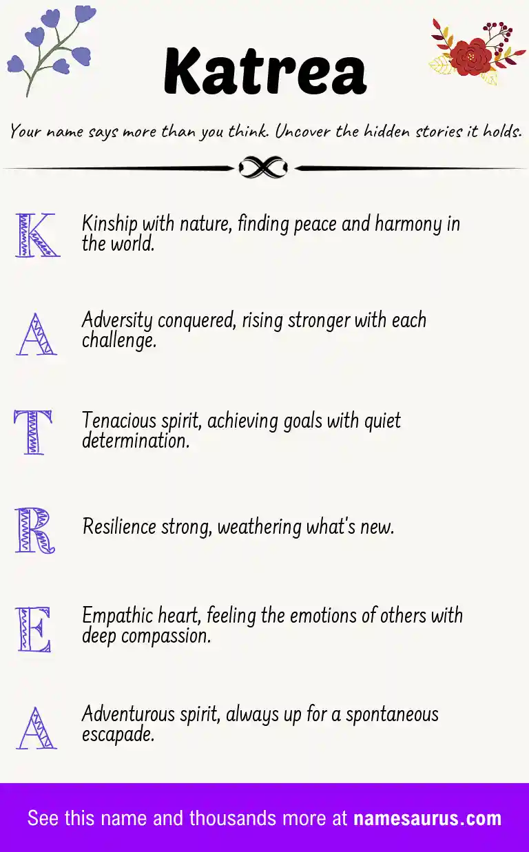 Acrostic poem about Katrea.