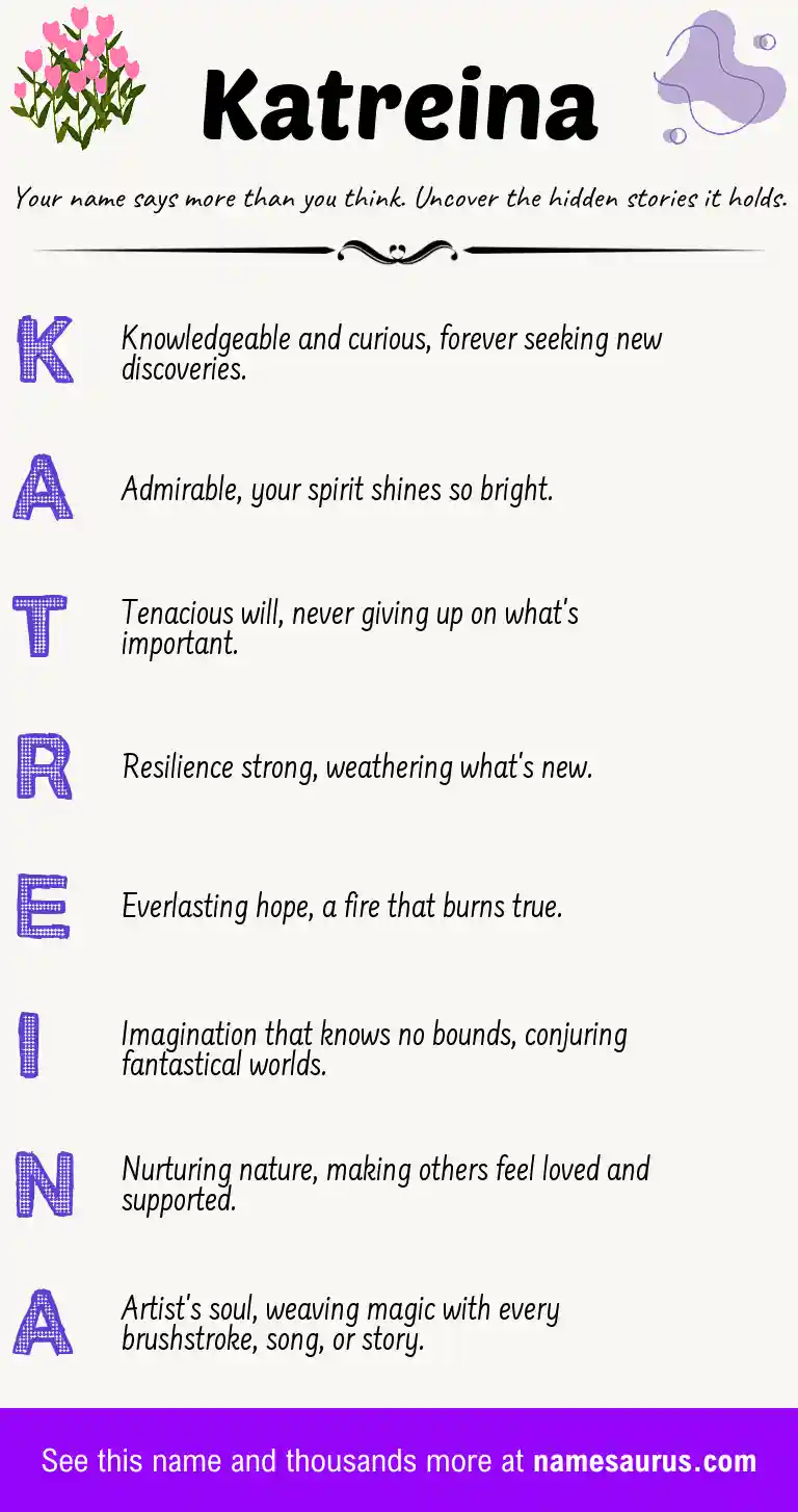 Acrostic poem about Katreina.