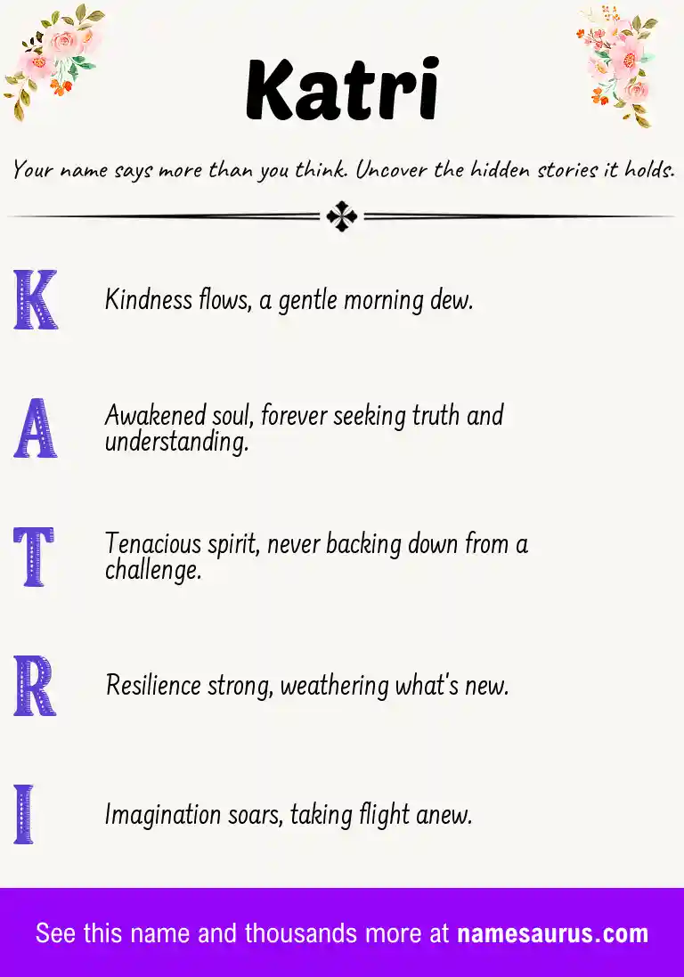 Acrostic poem about Katri.