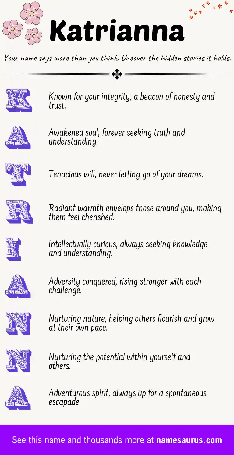 Acrostic poem about Katrianna.
