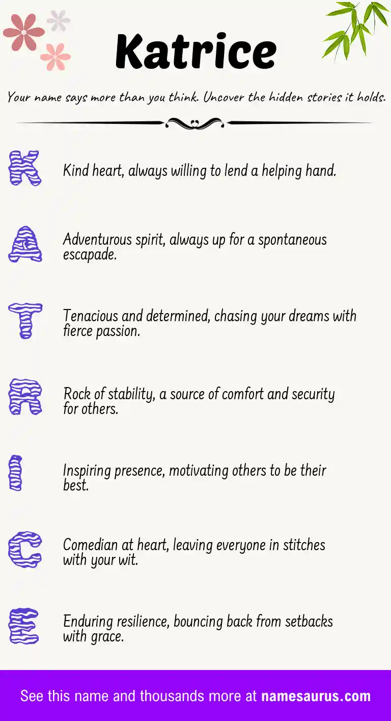 Acrostic poem about Katrice.