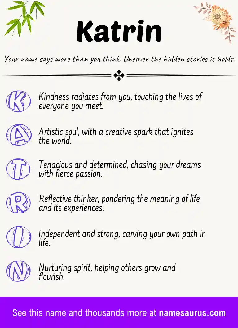 Acrostic poem about Katrin.