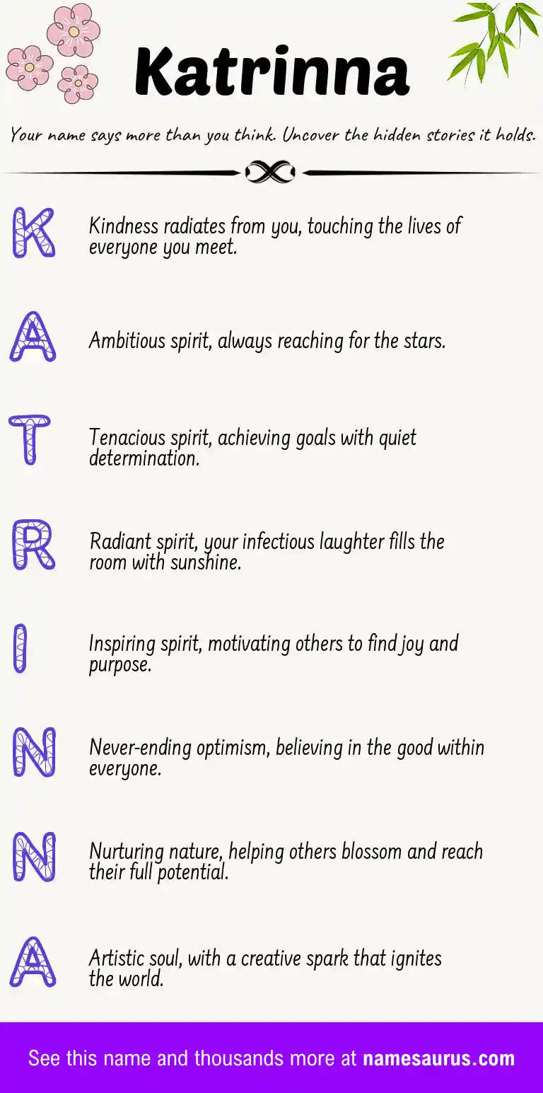 Acrostic poem about Katrinna.