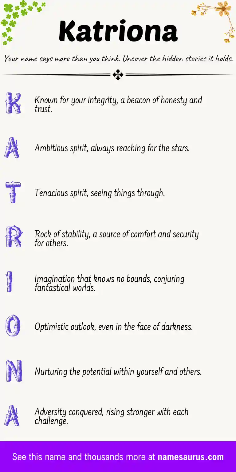 Acrostic poem about Katriona.