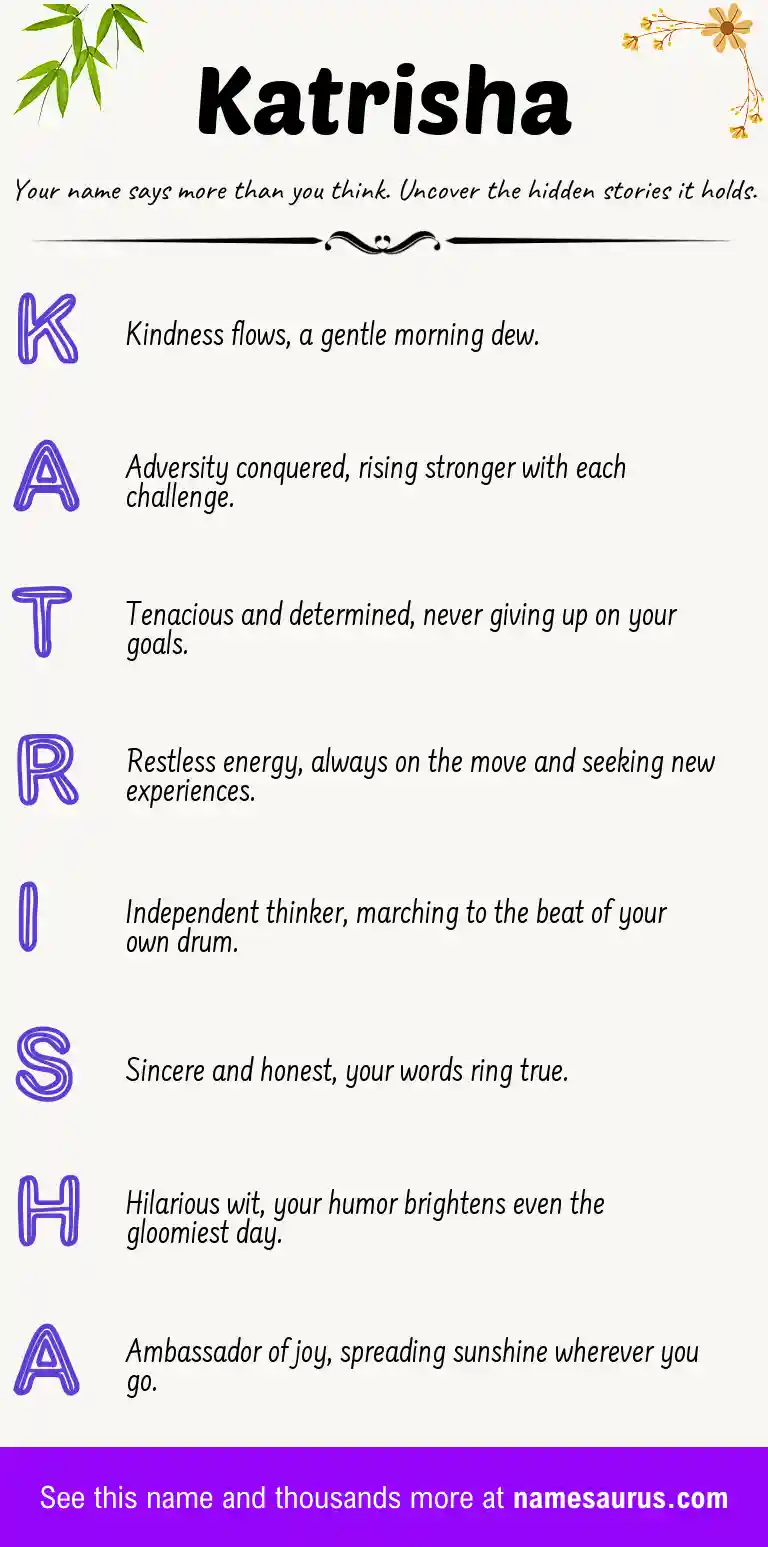 Acrostic poem about Katrisha.