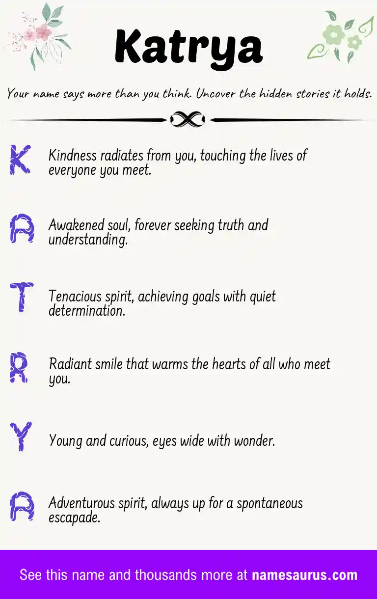 Acrostic poem about Katrya.