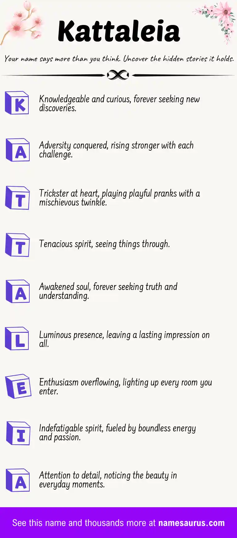 Acrostic poem about Kattaleia.