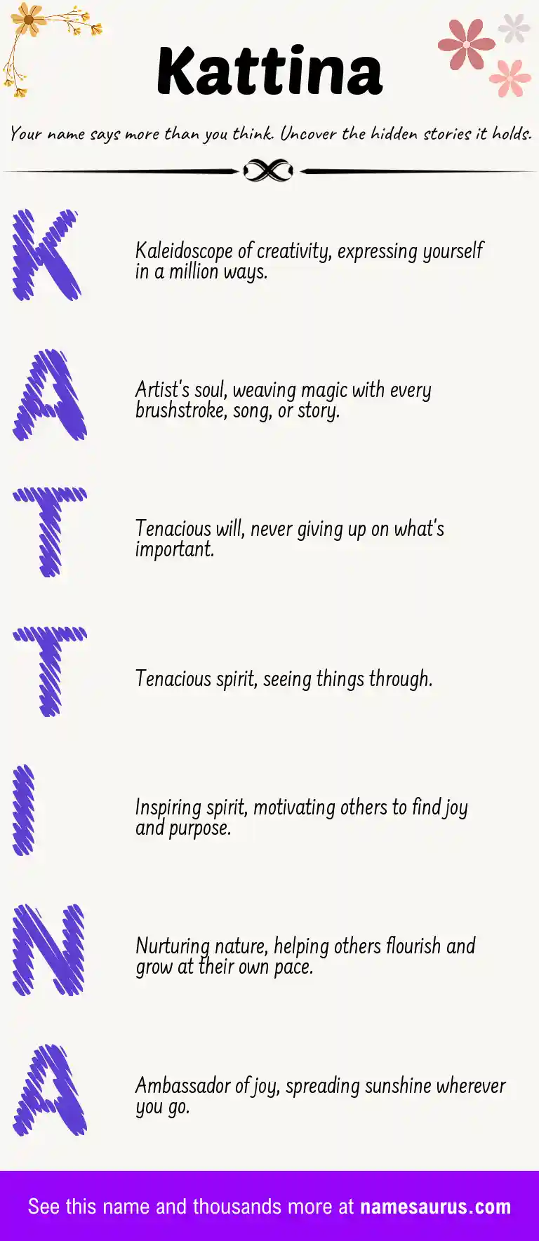 Acrostic poem about Kattina.