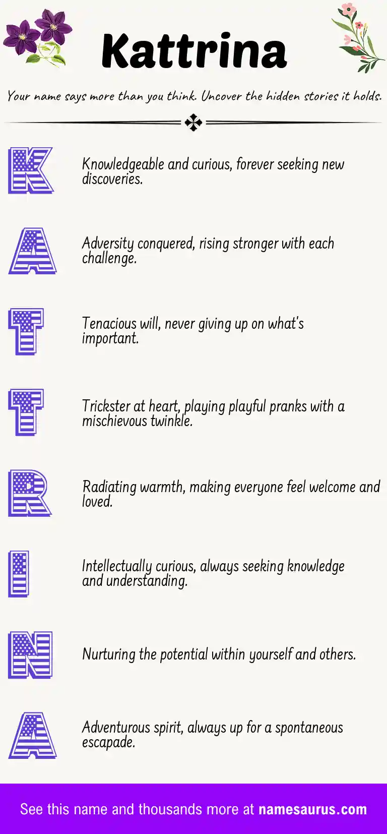 Acrostic poem about Kattrina.