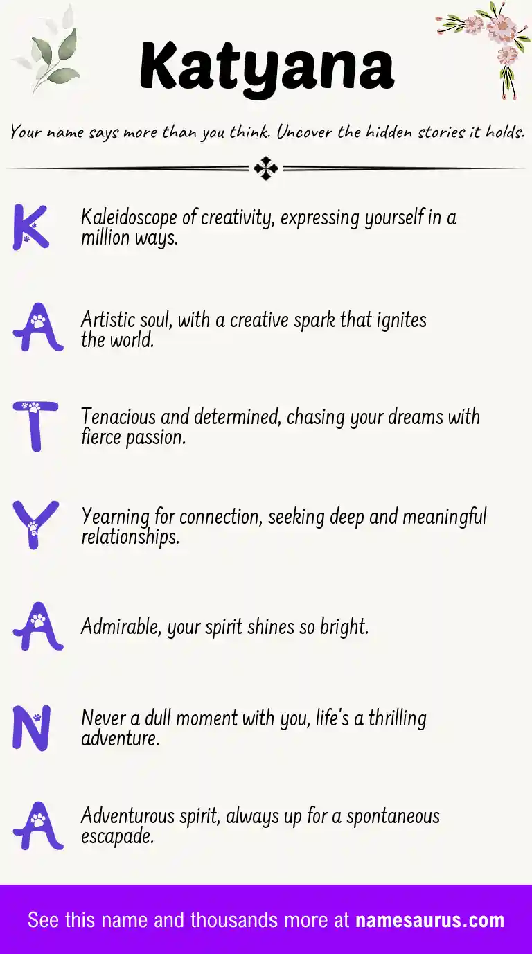 Acrostic poem about Katyana.